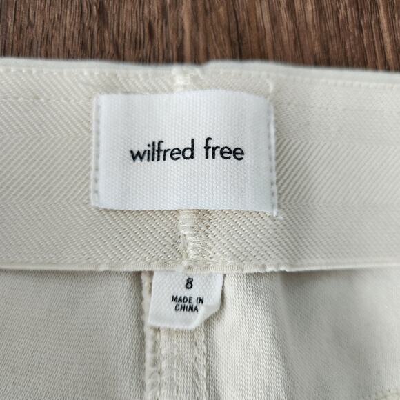 Wilfred Free Pull On Cream Straight Leg Pants 8 Minimalist Neutral Casual - Picture 4 of 8
